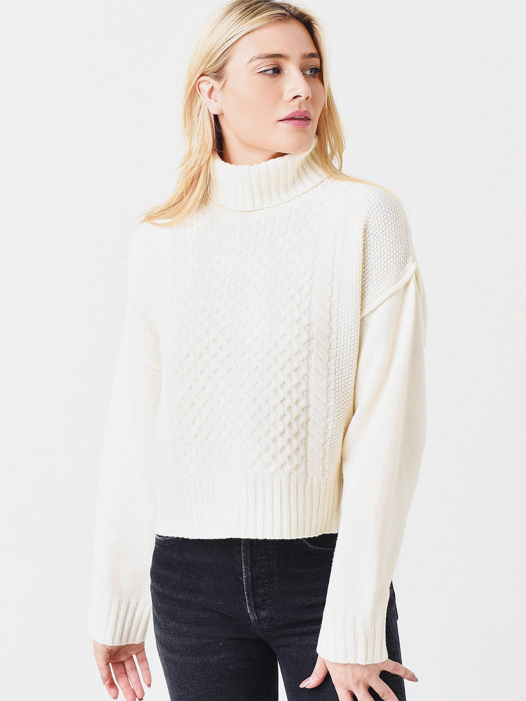 ATM Women's Cable Knit Sweater - Saint Bernard