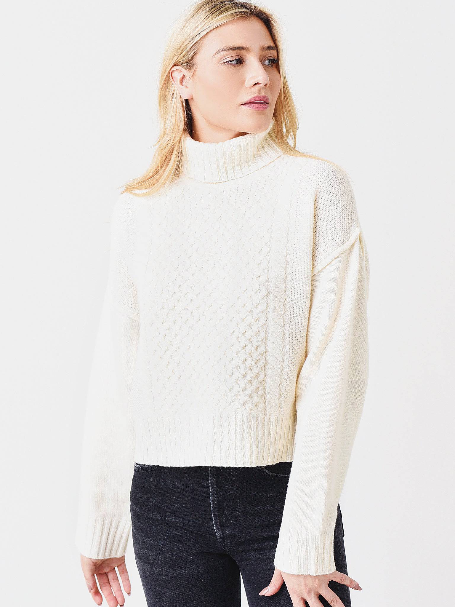 ATM Women's Cable Knit Sweater - Saint Bernard