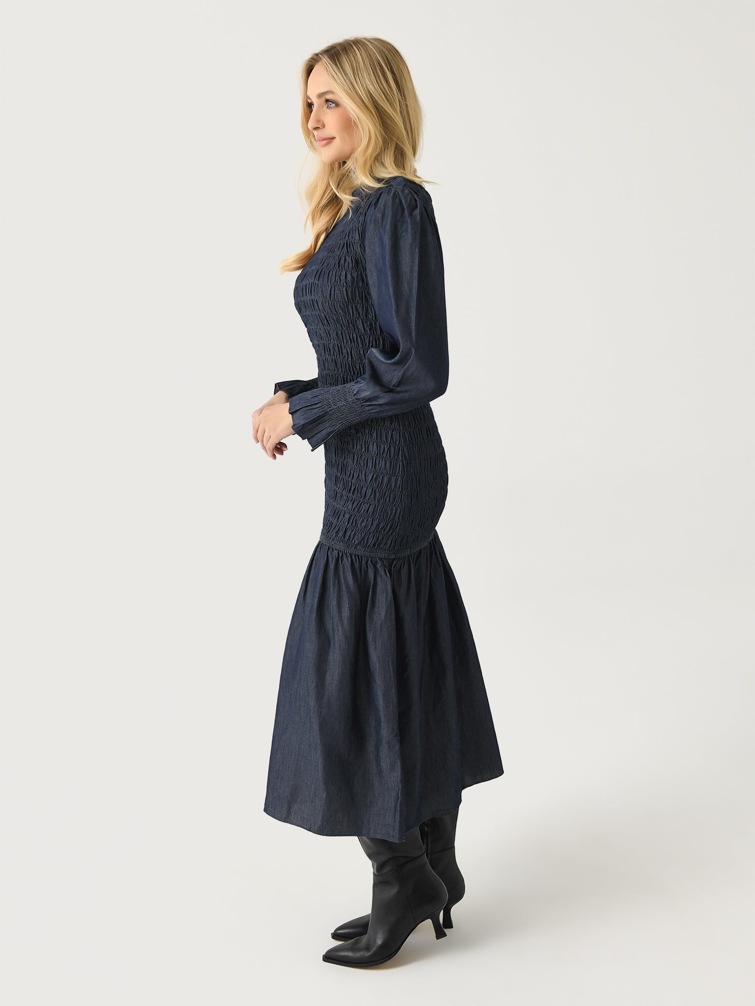 Aleria Long DressxDENIM-alt1