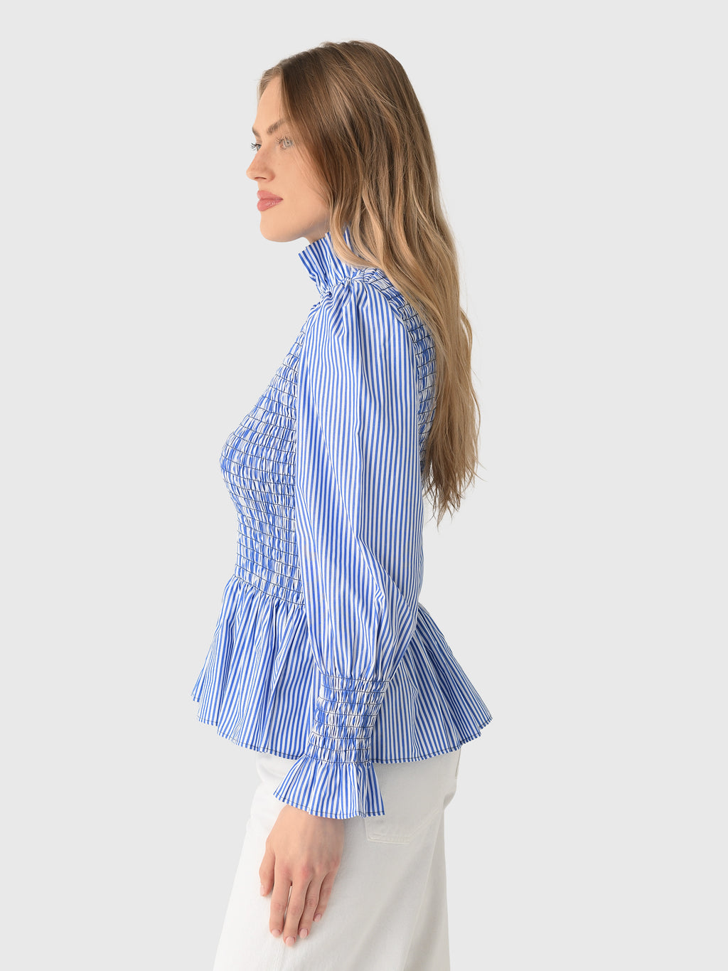 Aleria ShirtxNAVYSTRIPE-alt2
