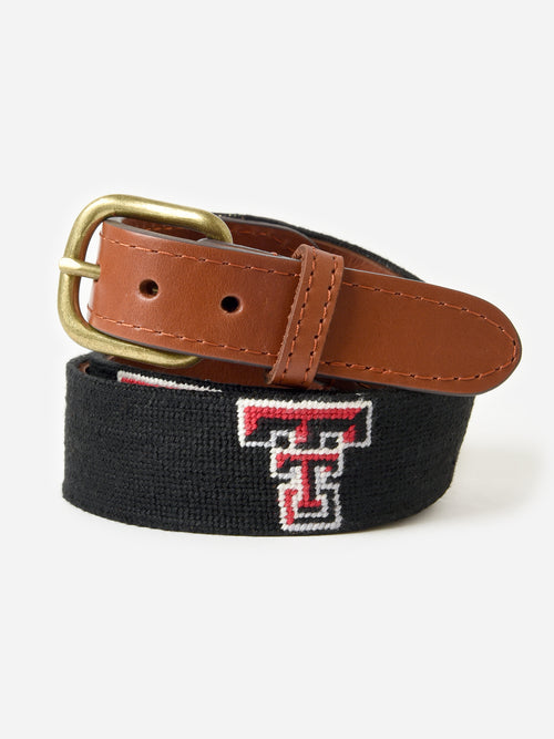 Smathers + Branson Men's Texas Tech University Needlepoint Belt