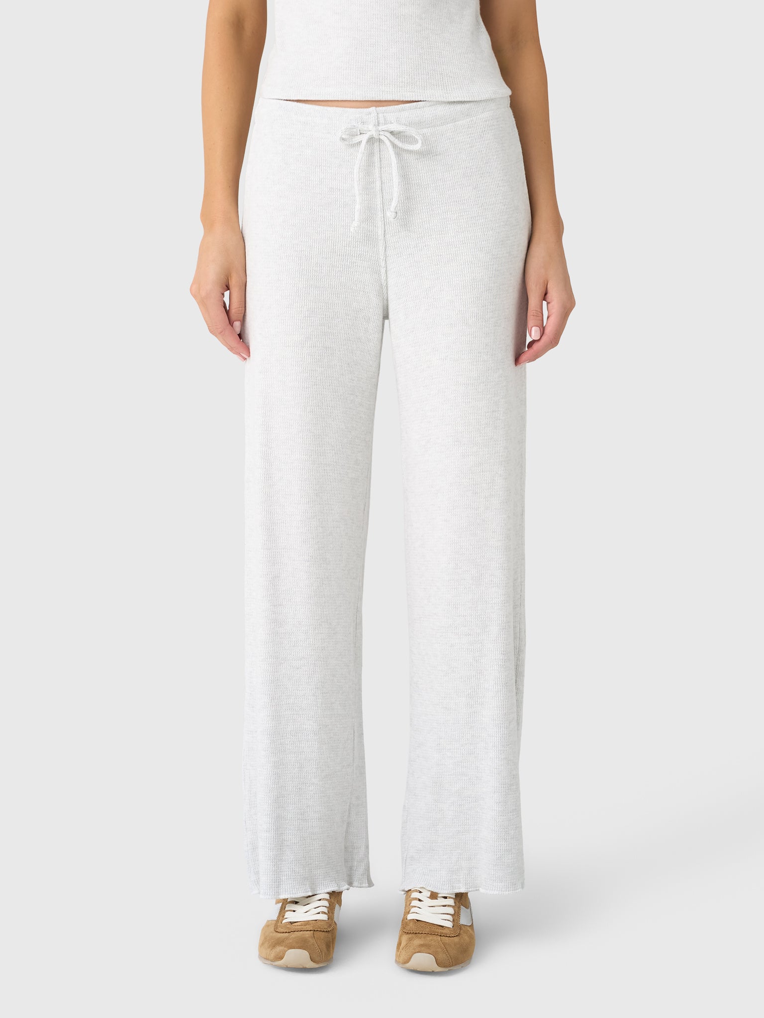Perfect White Tee Women's Maddie Waffle Knit Drawstring Pant - Saint Bernard