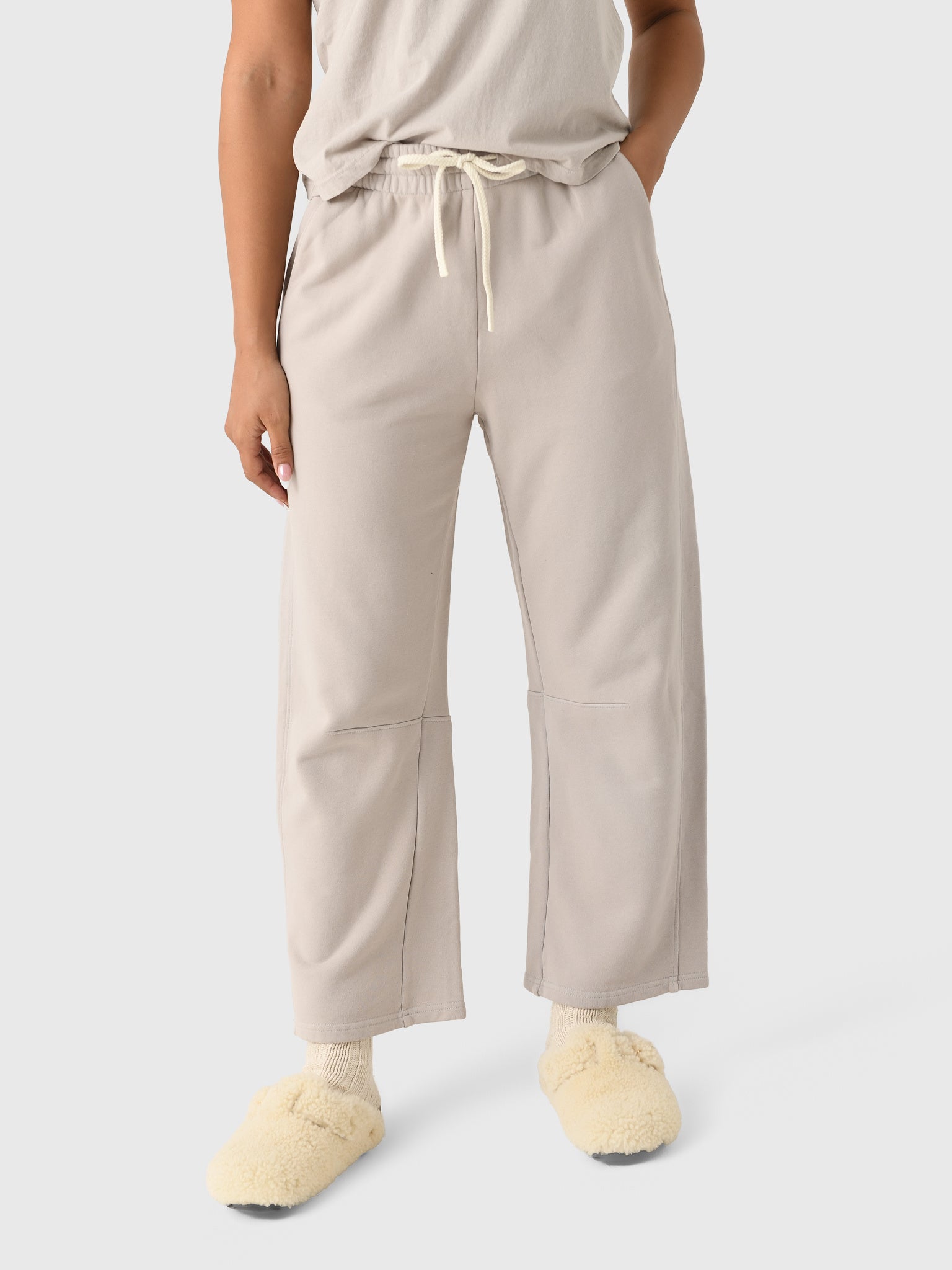 Perfect White Tee Women's Fallon Barrel Leg Sweatpant - Saint Bernard