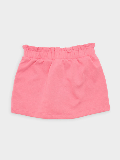 Baby Sara Girls' Flower Trim A-Line Skirt