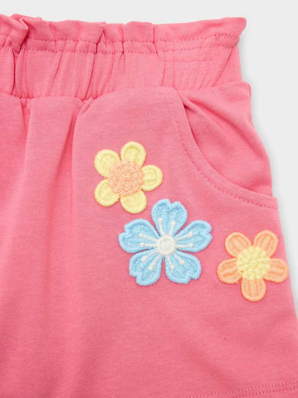 Baby Sara Girls' Flower Trim A-Line Skirt - Saint Bernard