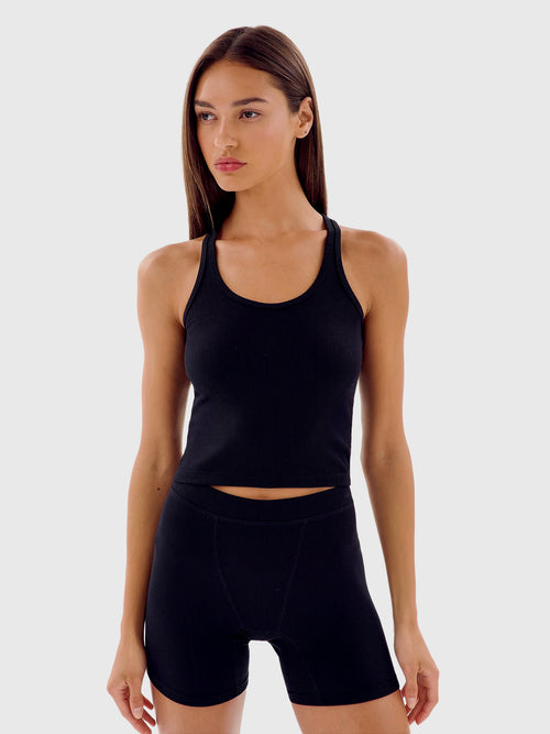 Splits59 Women's Ashby Rib Crop Tank - Saint Bernard
