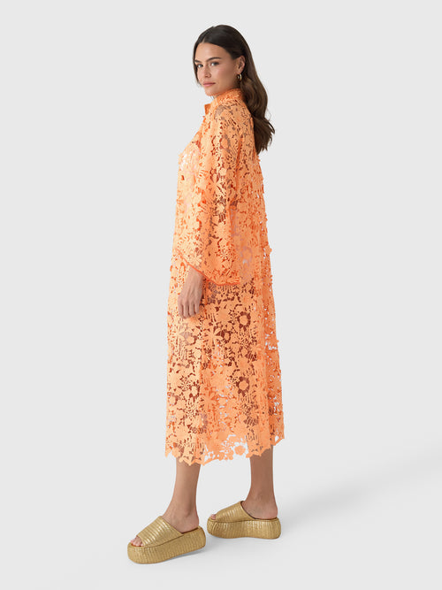 la vie maxi dress La Vie Women's Lace Maxi Caftan, Orange, Polyester