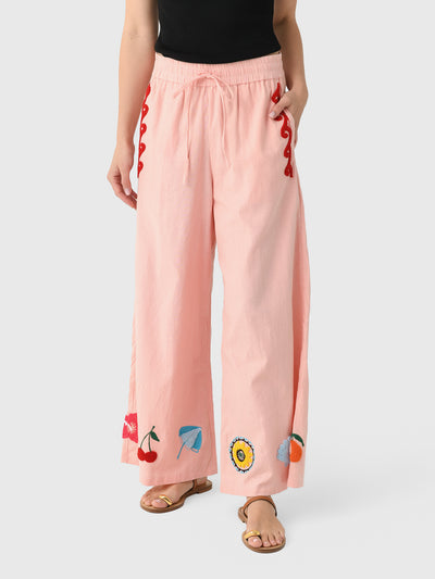 Cleonie Women's Papaya Linen Pant - Saint Bernard