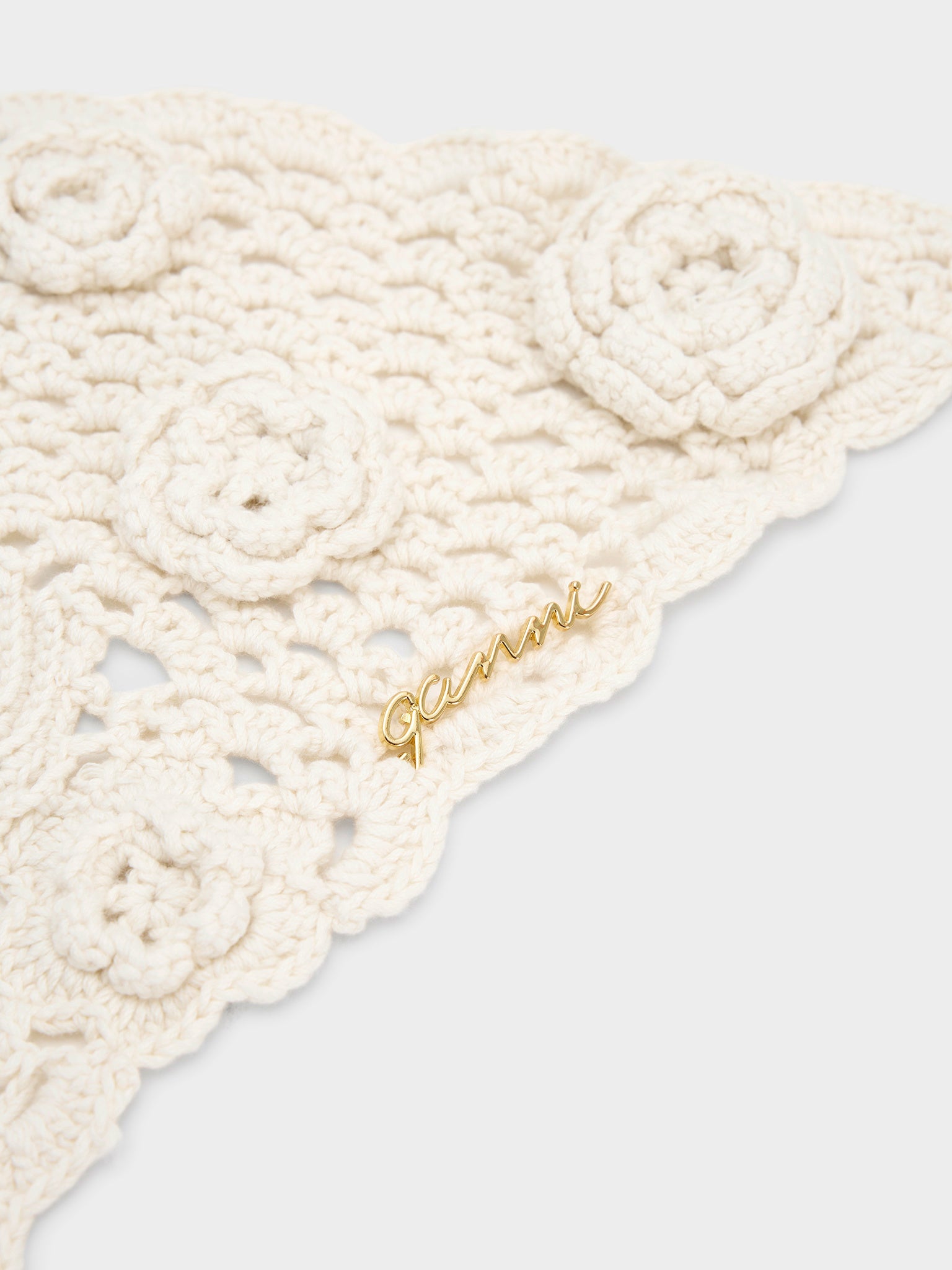 GANNI Crochet Headscarf - Saint Bernard