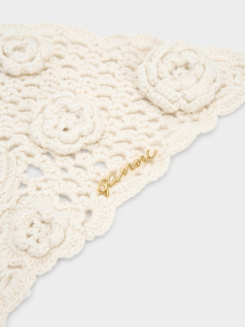 GANNI Crochet Headscarf