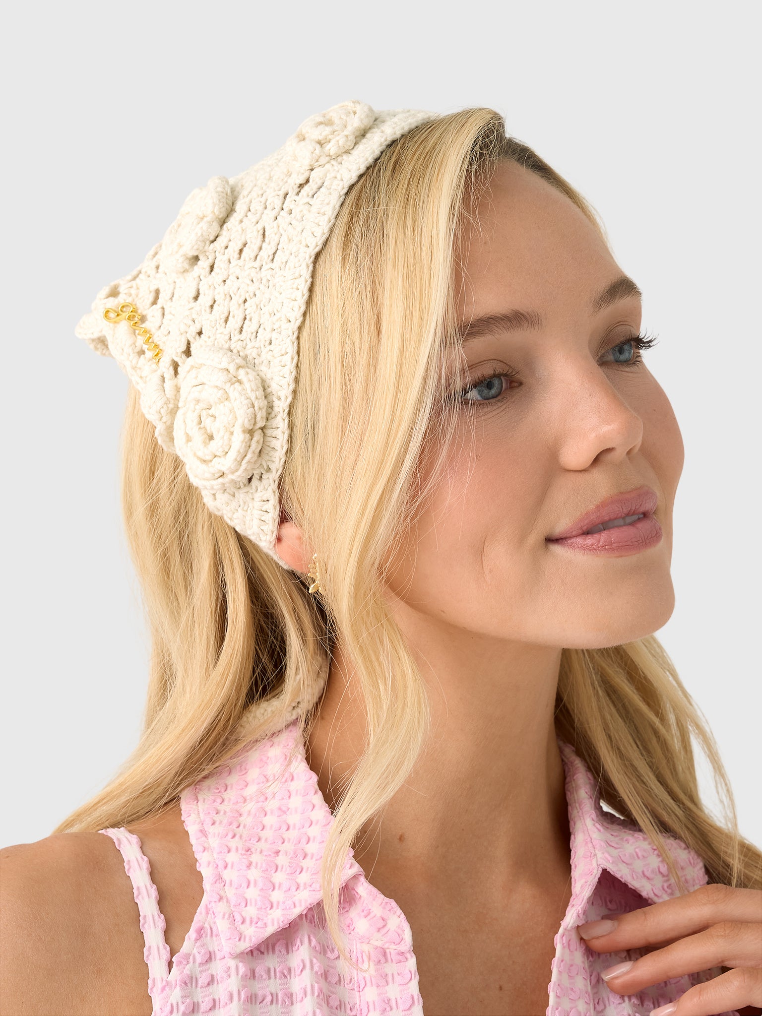 GANNI Crochet Headscarf - Saint Bernard