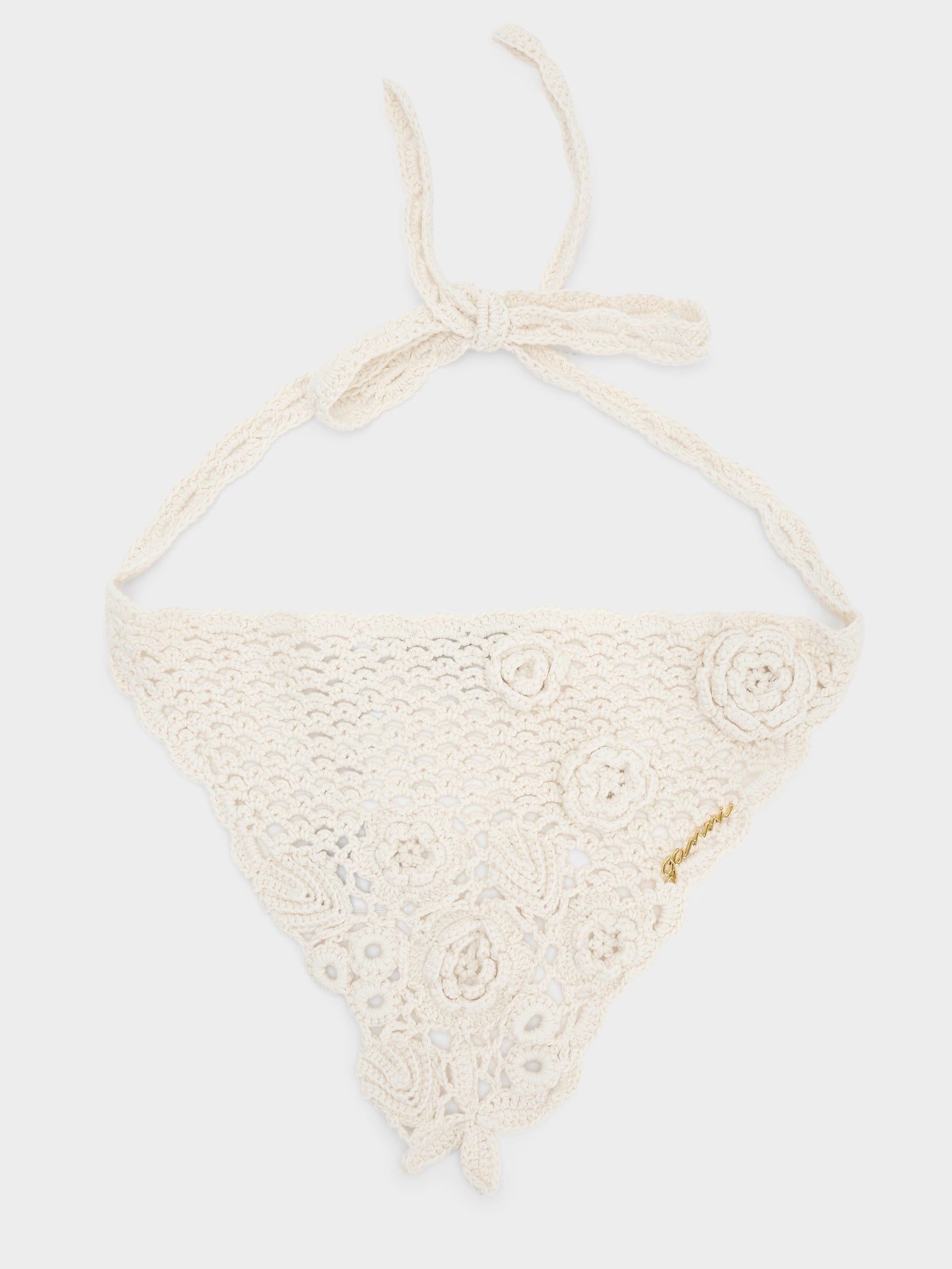 GANNI Crochet Headscarf - Saint Bernard