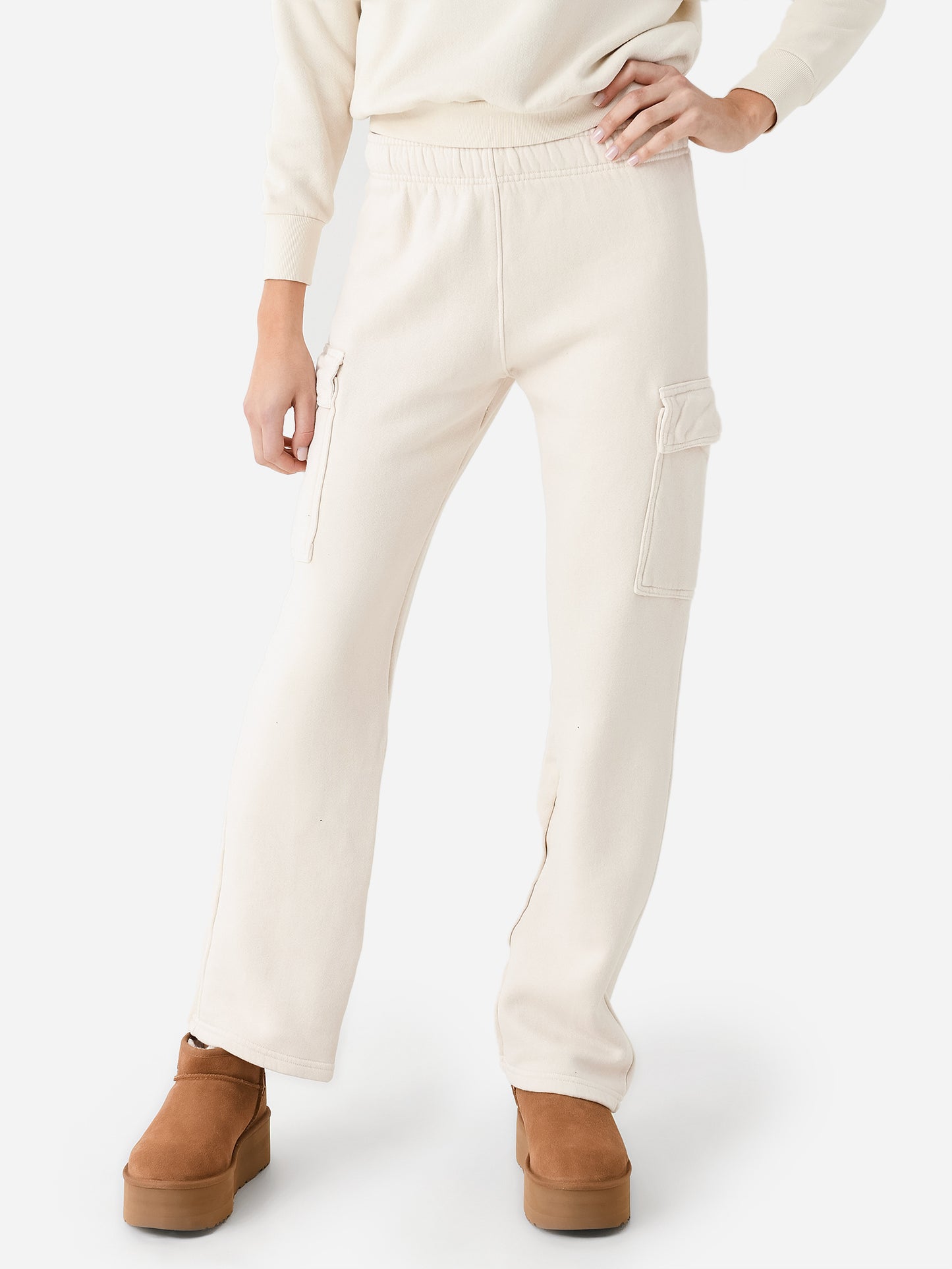 Perfect White Tee Women's Kelly Fleece Cargo Pant - Saint Bernard