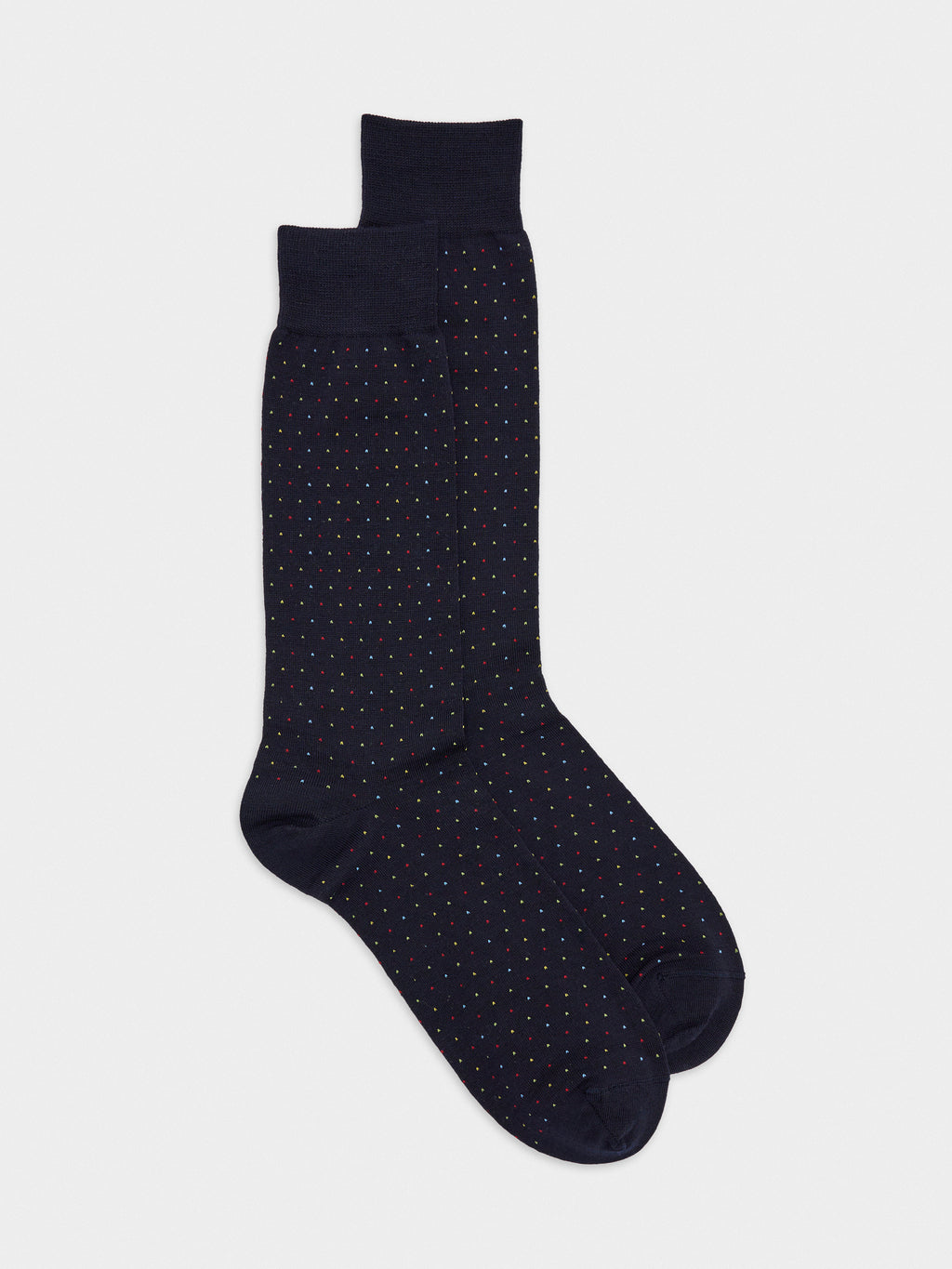 Lorenzo Uomo Men's Merino Wool Pin Dot Dress Socks - Saint Bernard