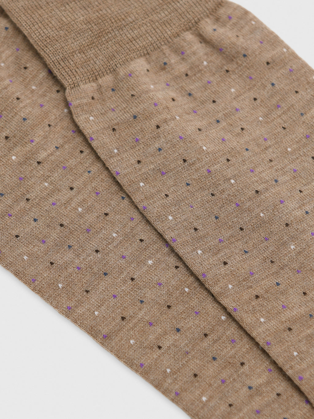 Lorenzo Uomo Men's Merino Wool Pin Dot Dress Socks - Saint Bernard