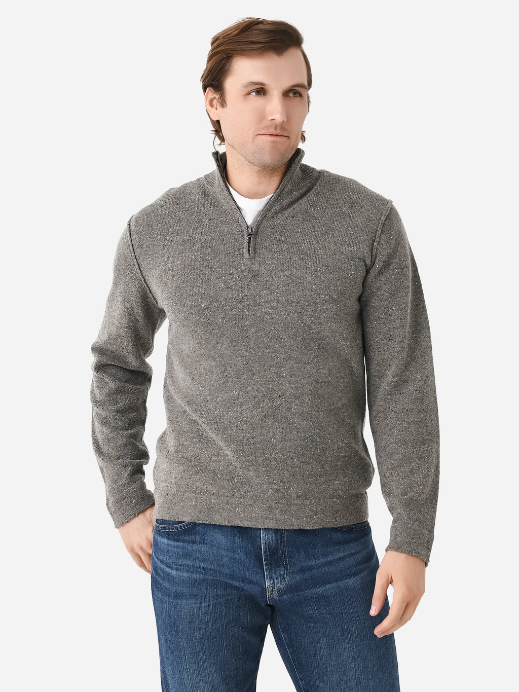 Hartford Men's Donegal Trucker Knitted Pullover - Saint Bernard