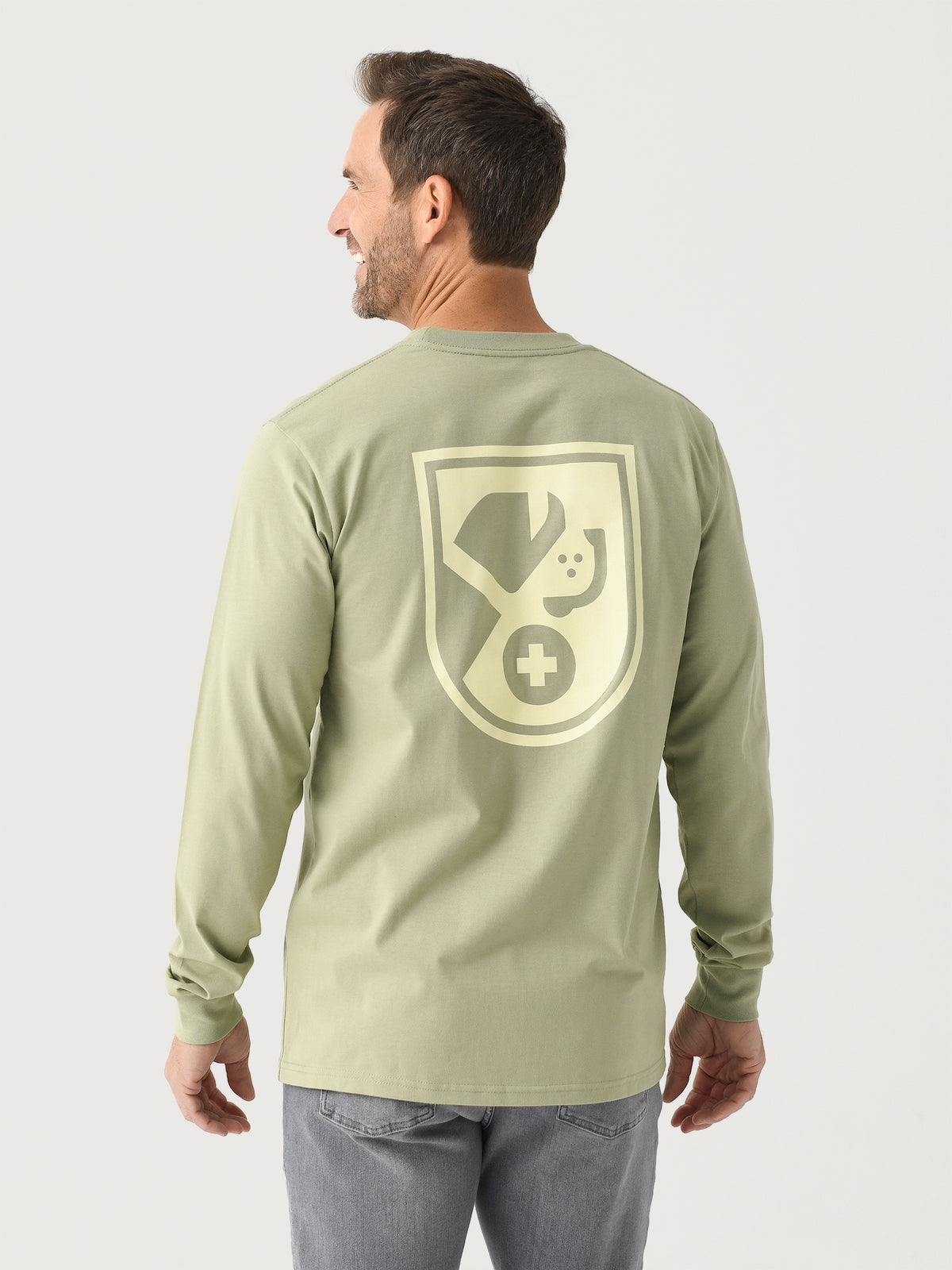 Saint Bernard Men's Badge Long Sleeve Tee - Saint Bernard