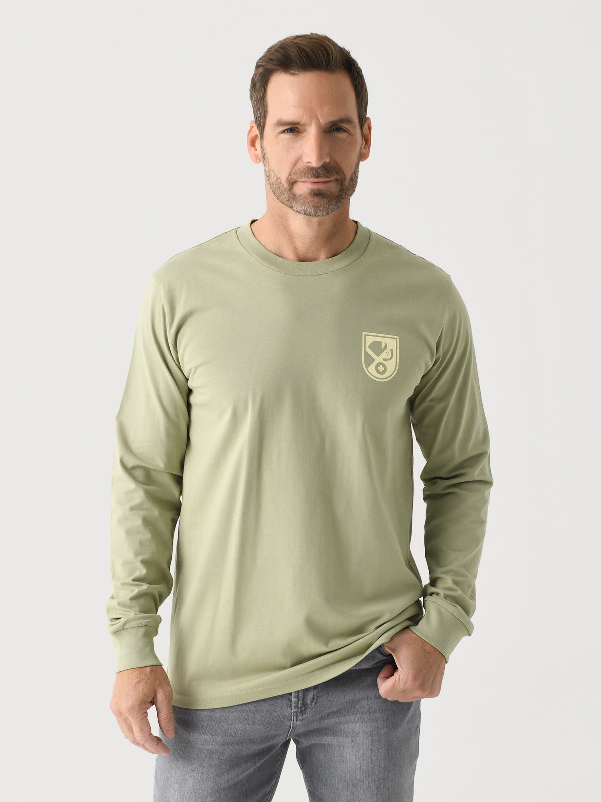 Saint Bernard Men's Badge Long Sleeve Tee - Saint Bernard