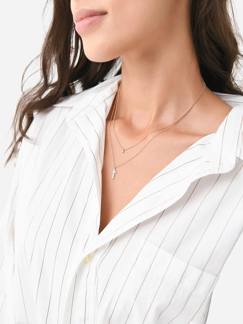 BAGUETTE NECKLACExGOLD-alt1