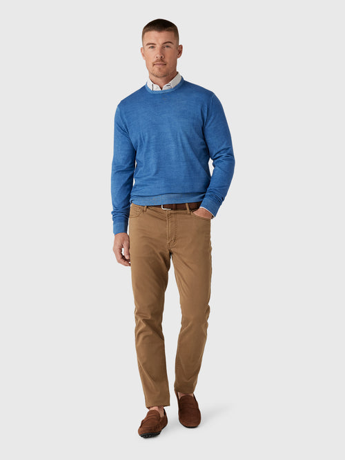 Rye51 Men's The Banks Lightweight Merino Crew Neck Sweater - Saint Bernard