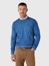Rye51 Men's The Banks Lightweight Merino Crew Neck Sweater - Saint Bernard