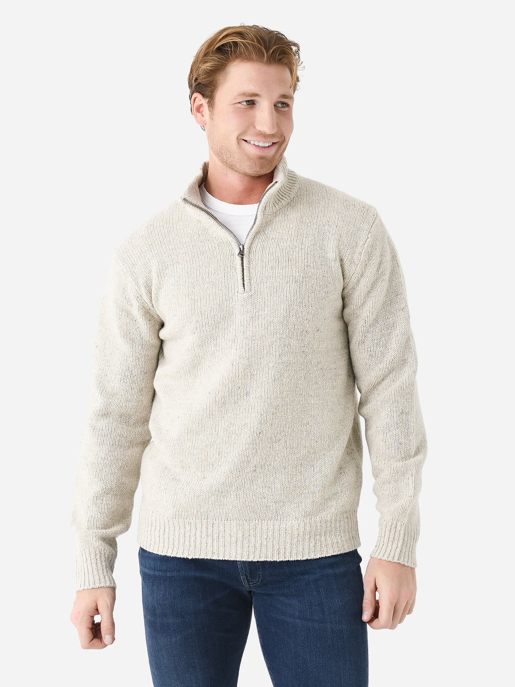 Hartford Men's Donegal Trucker Knitted Pullover - Saint Bernard