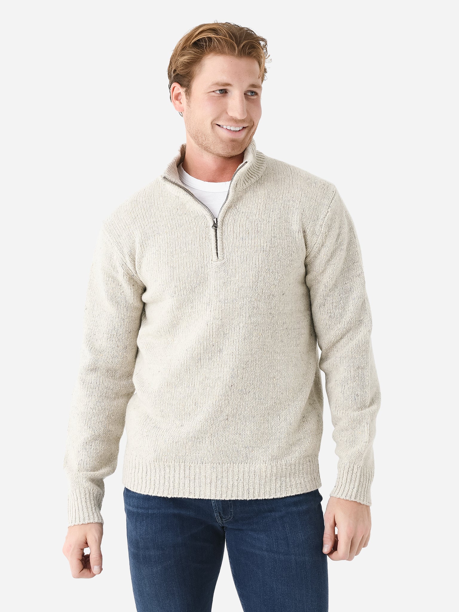 Hartford Men's Donegal Trucker Knitted Pullover - Saint Bernard