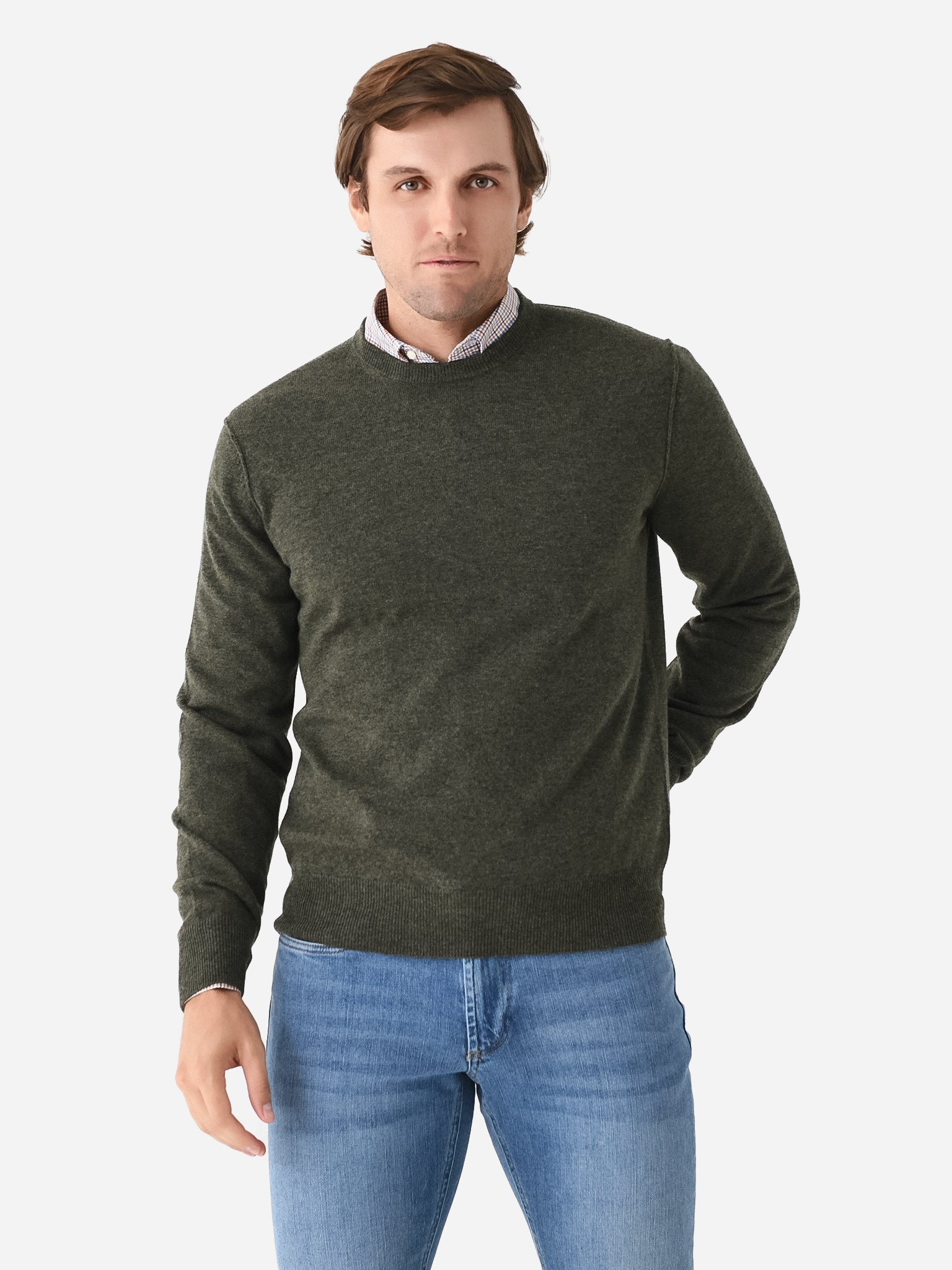 Hartford Men's Wool Cashmere Crewneck Sweater - Saint Bernard