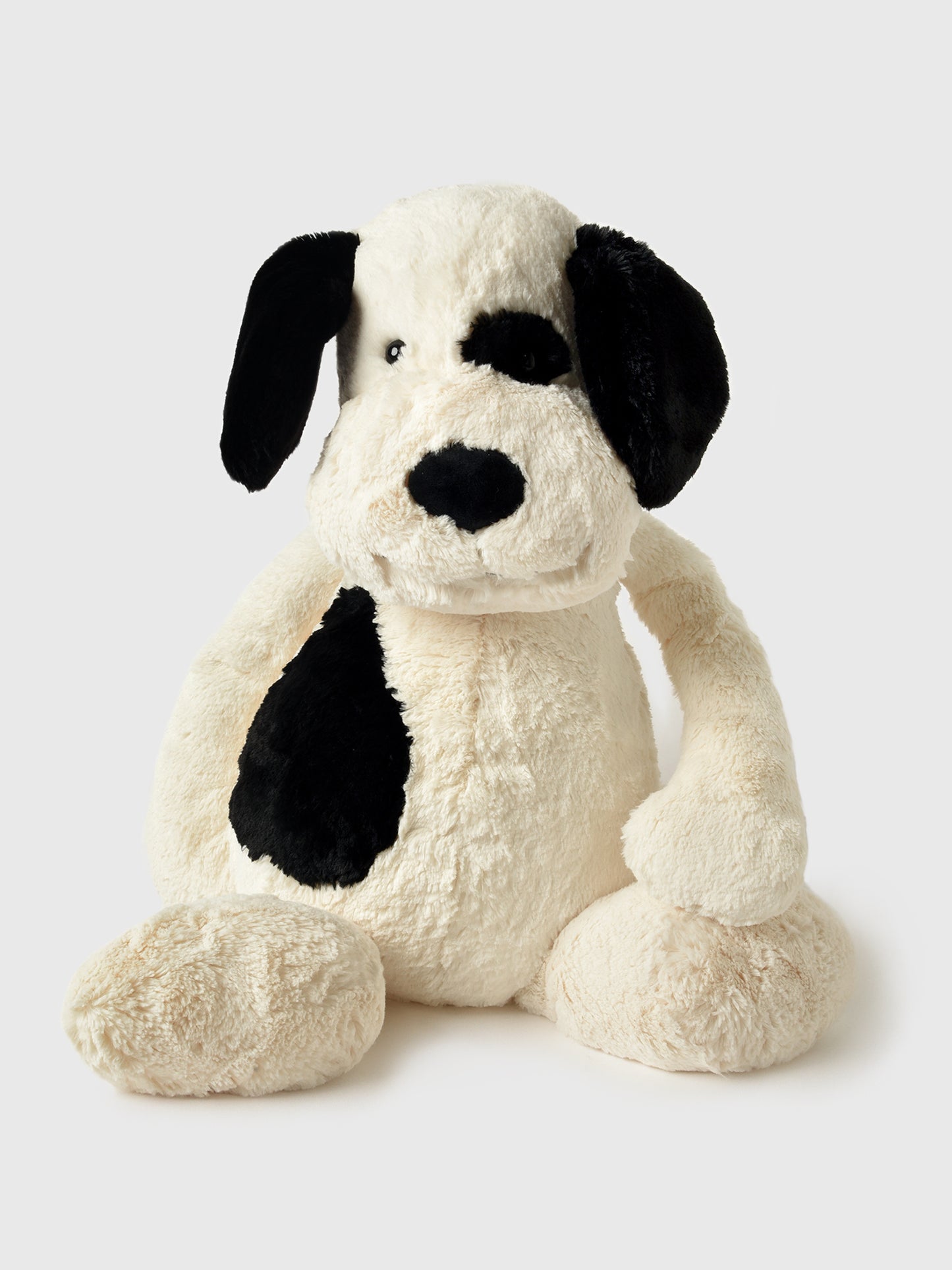 Jellycat Really Big Bashful Black + Cream Puppy Plush - Saint Bernard