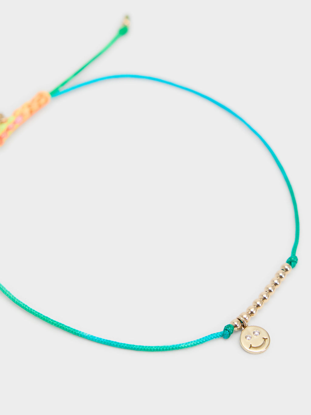 Sydney Evan Double Stone Happy Face Cord Bracelet - Saint Bernard