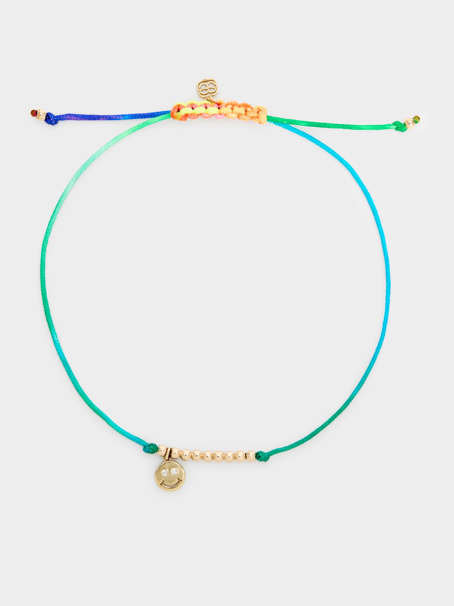 Sydney Evan Double Stone Happy Face Cord Bracelet - Saint Bernard