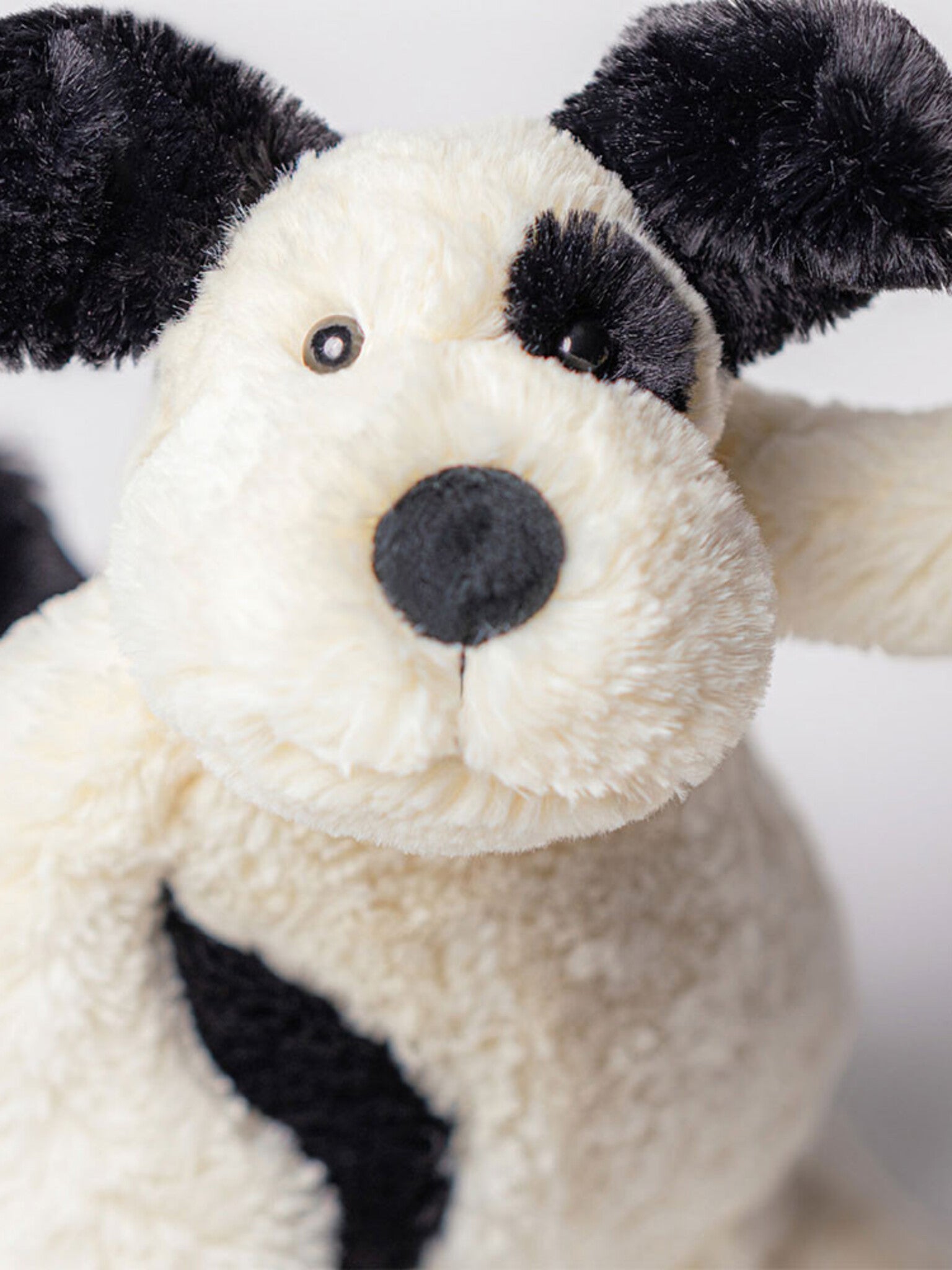 Jellycat Medium Bashful Black & Cream Puppy Plush - Saint Bernard