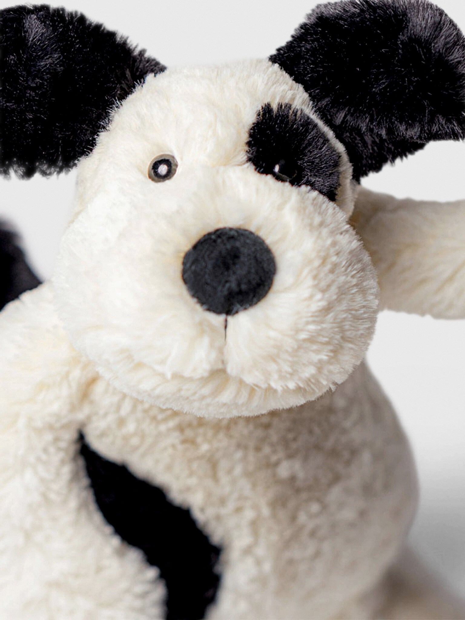 Jellycat Medium Bashful Black & Cream Puppy Plush - Saint Bernard