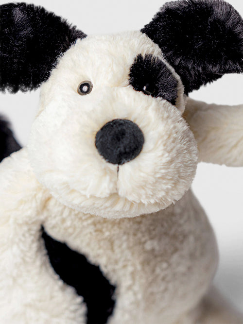 Jellycat Medium Bashful Black & Cream Puppy Plush