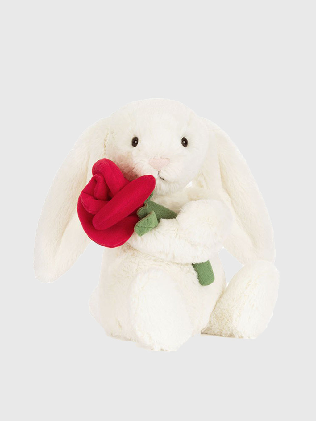 Jellycat Cream Bunny With Rose Plush - Saint Bernard