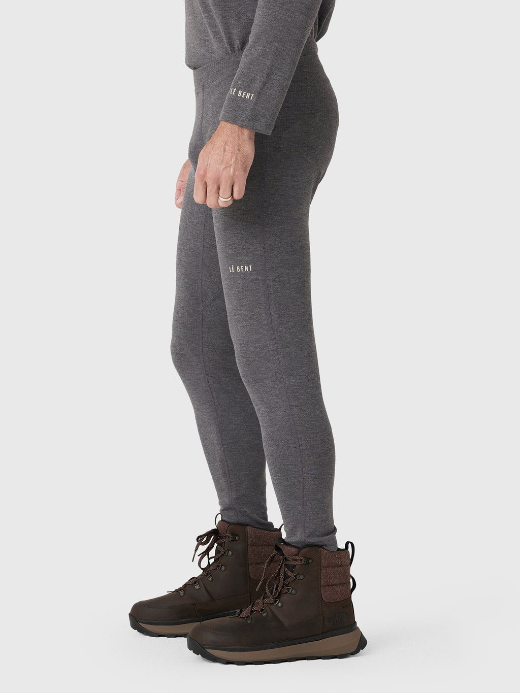 Le Bent Men's Heavyweight Grid Fleece Base Layer Bottom - Saint Bernard
