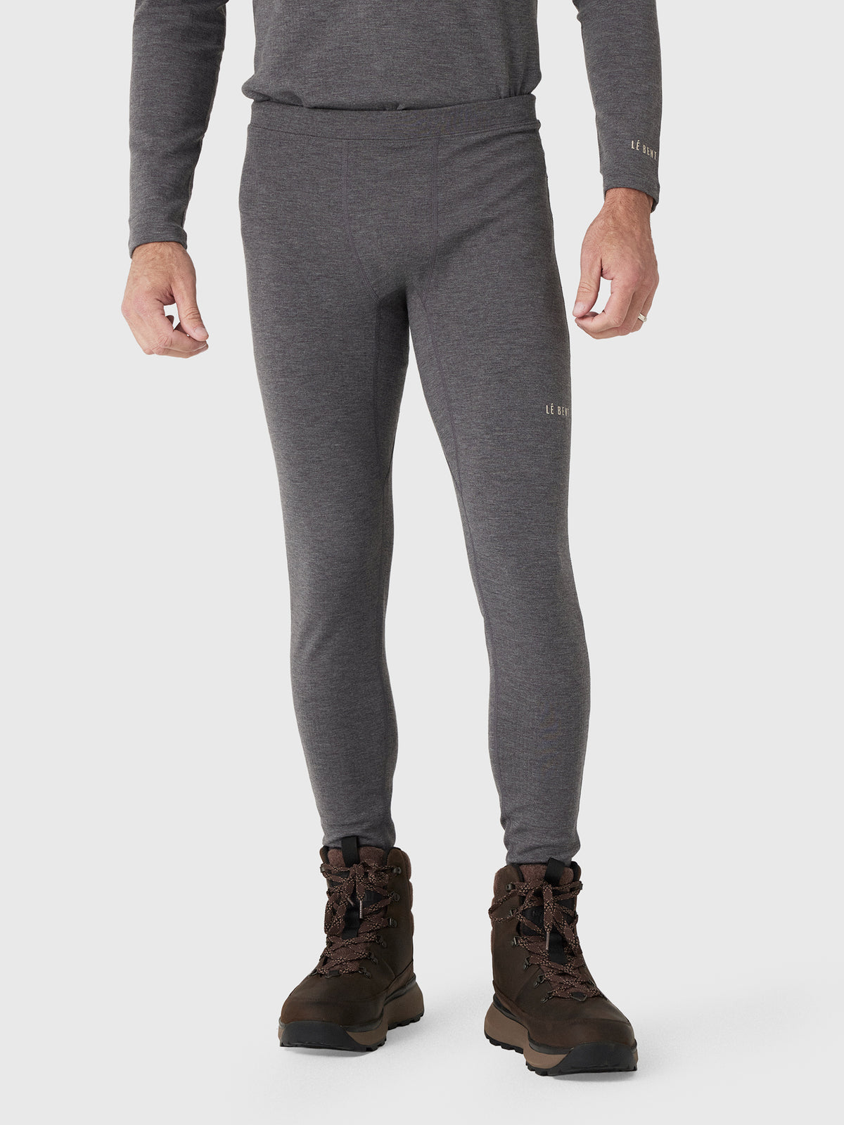 Le Bent Men's Heavyweight Grid Fleece Base Layer Bottom - Saint Bernard