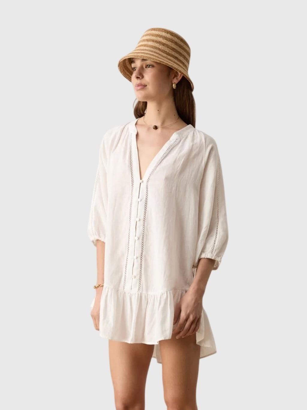 Boteh Women's La Ponche Frill Dress - Saint Bernard