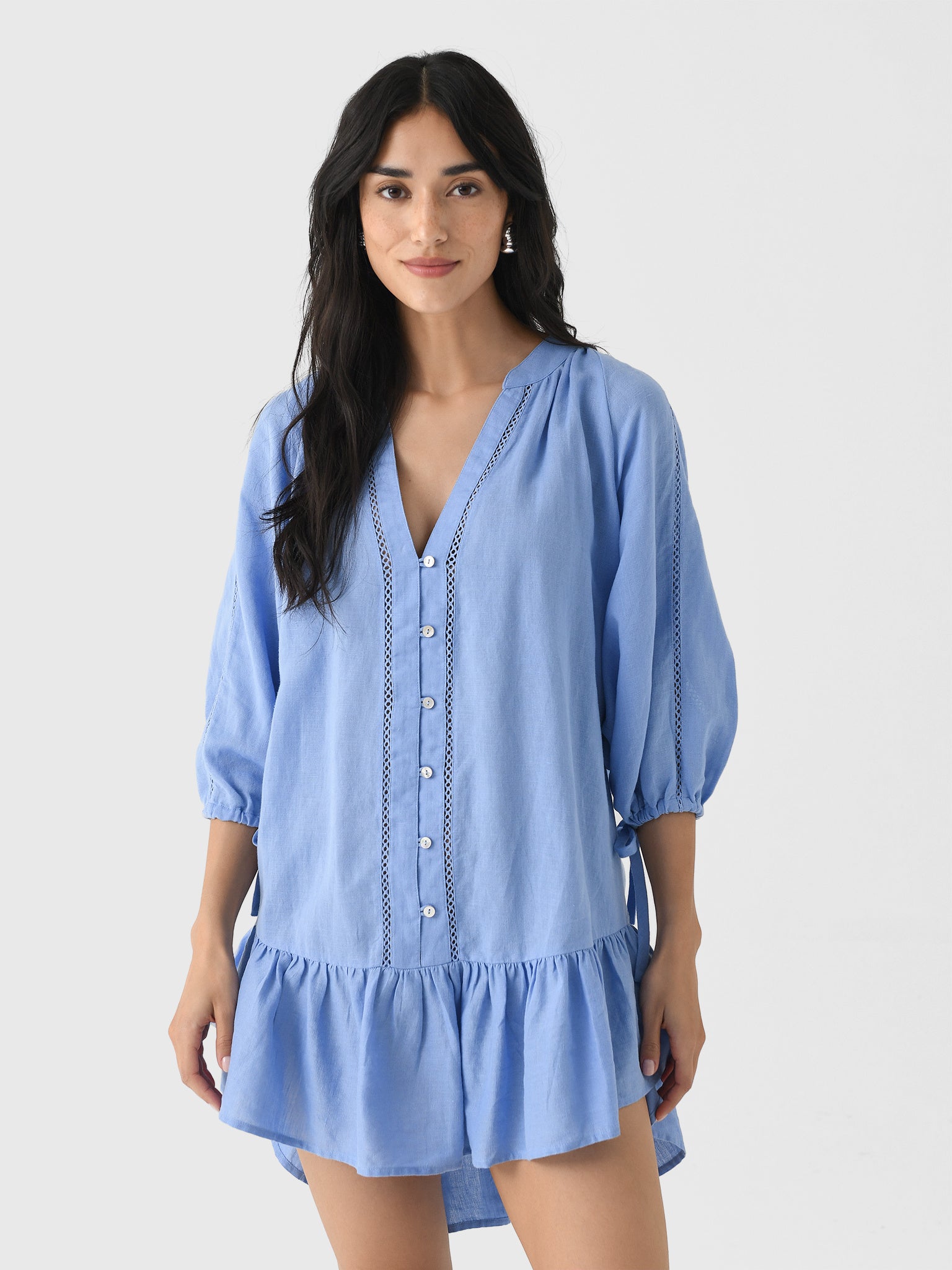 Boteh Women's La Ponche Frill Dress - Saint Bernard