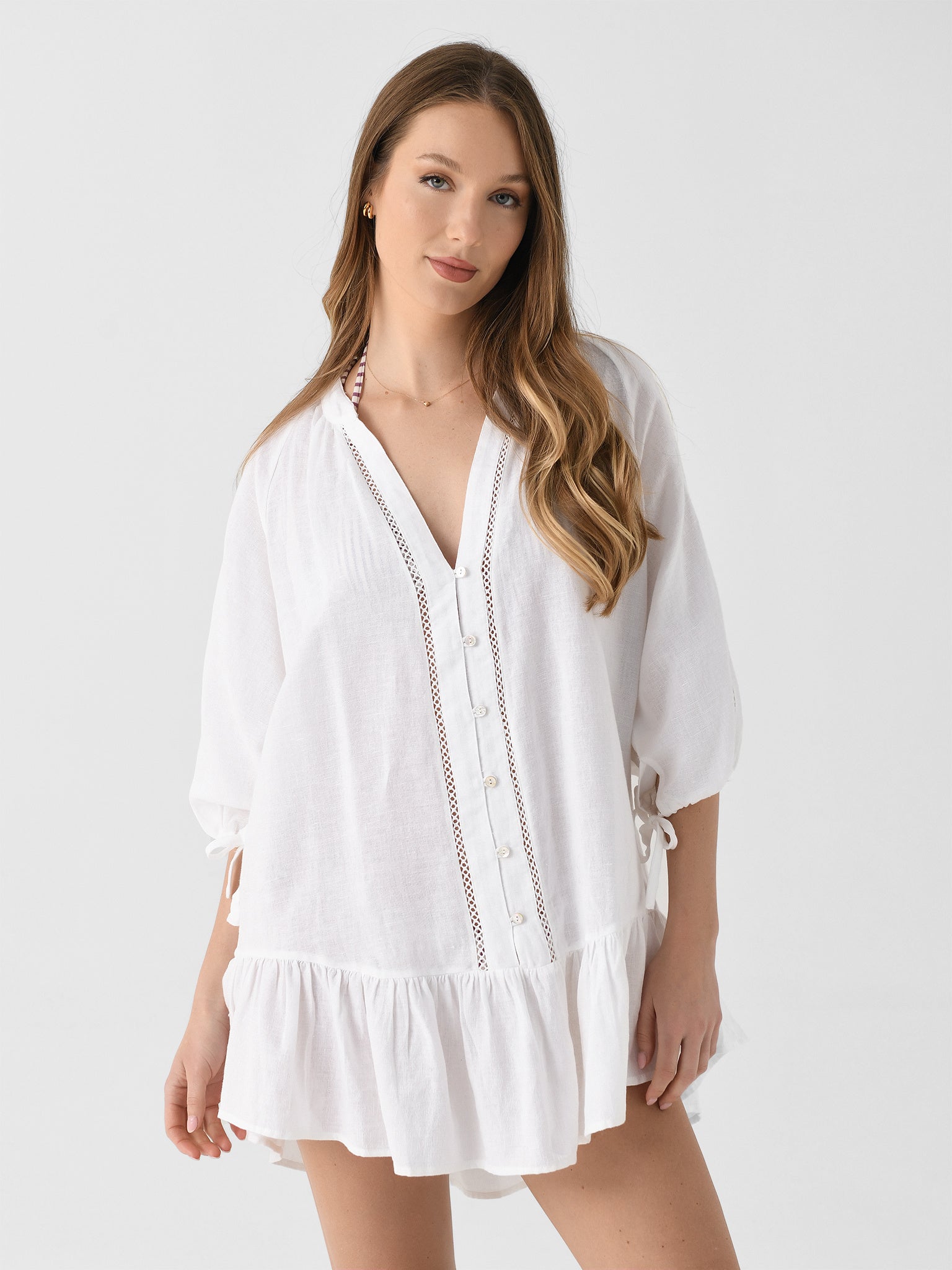 Boteh Women's La Ponche Frill Dress - Saint Bernard