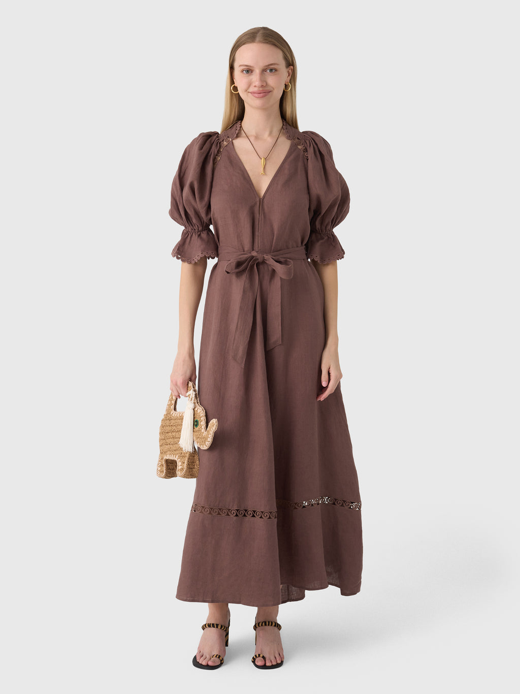 Boteh Women's Myra Smock Maxi Dress - Saint Bernard
