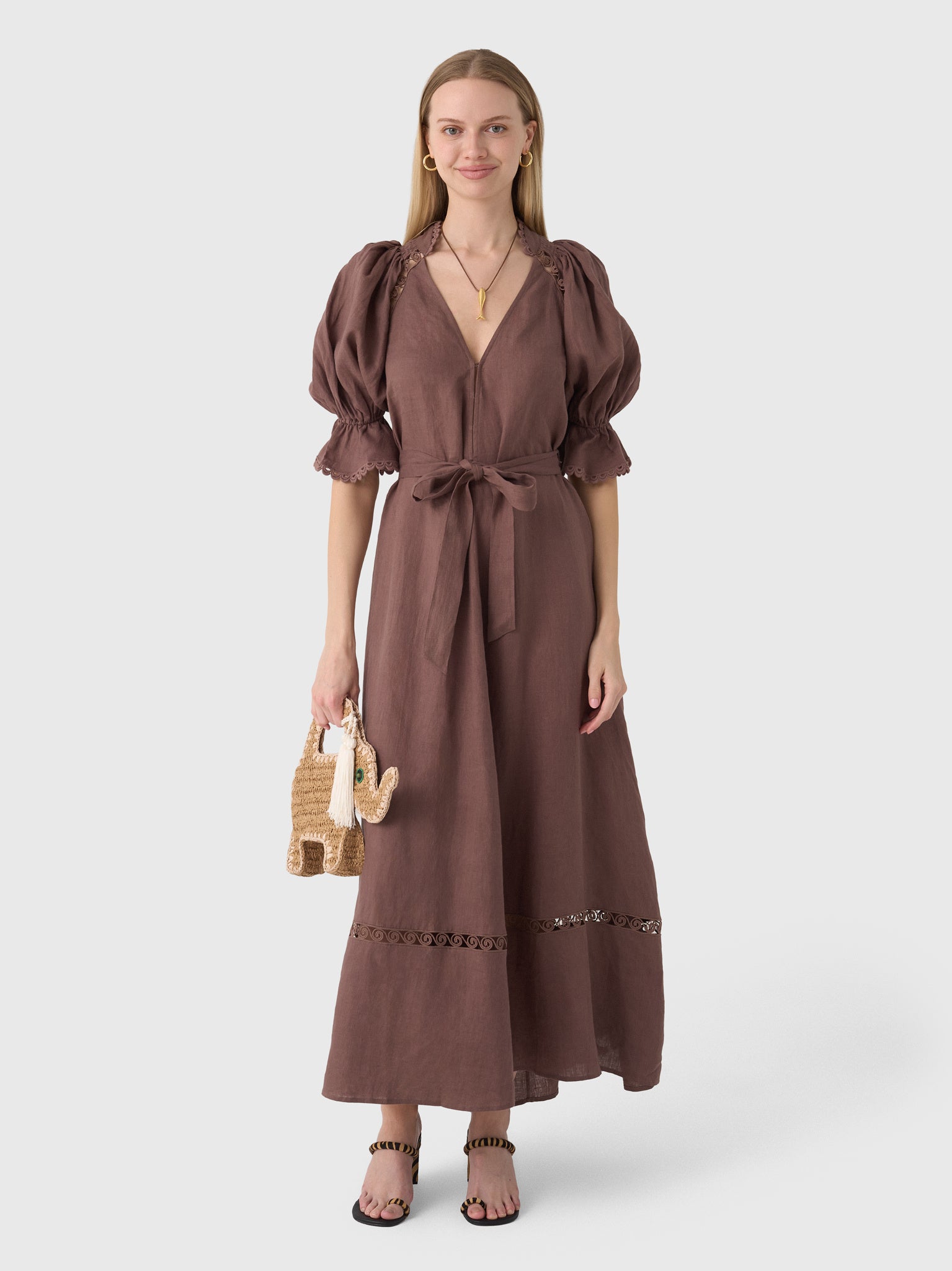 Boteh Women's Myra Smock Maxi Dress - Saint Bernard