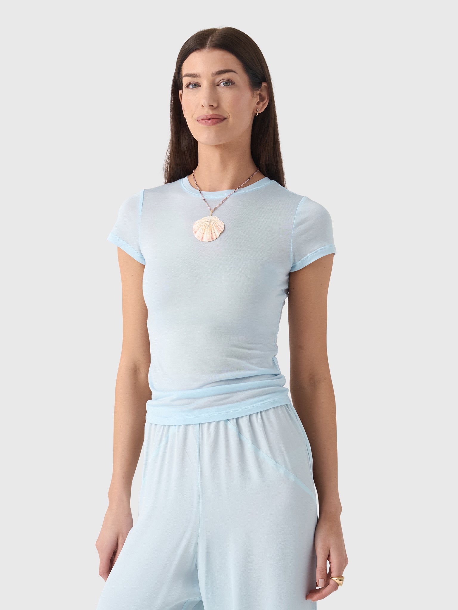 Paris Georgia Women's Elemental Sheer Baby Tee - Saint Bernard