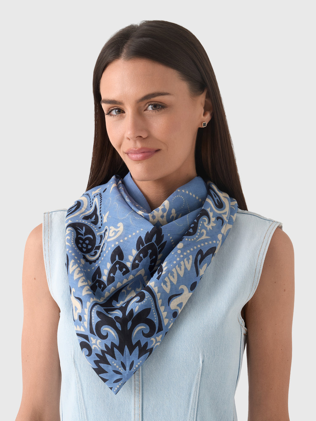 Maison Lecomte Flament Bandana Cotton Scarf - Saint Bernard