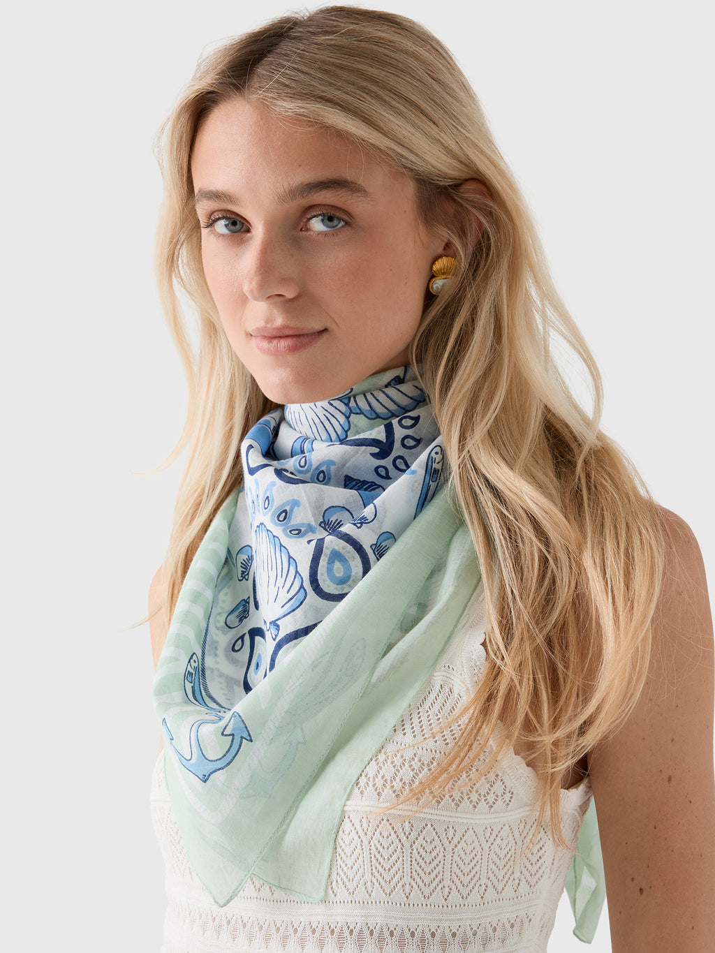 Maison Lecomte Flament Bretagne Cotton Scarf - Saint Bernard