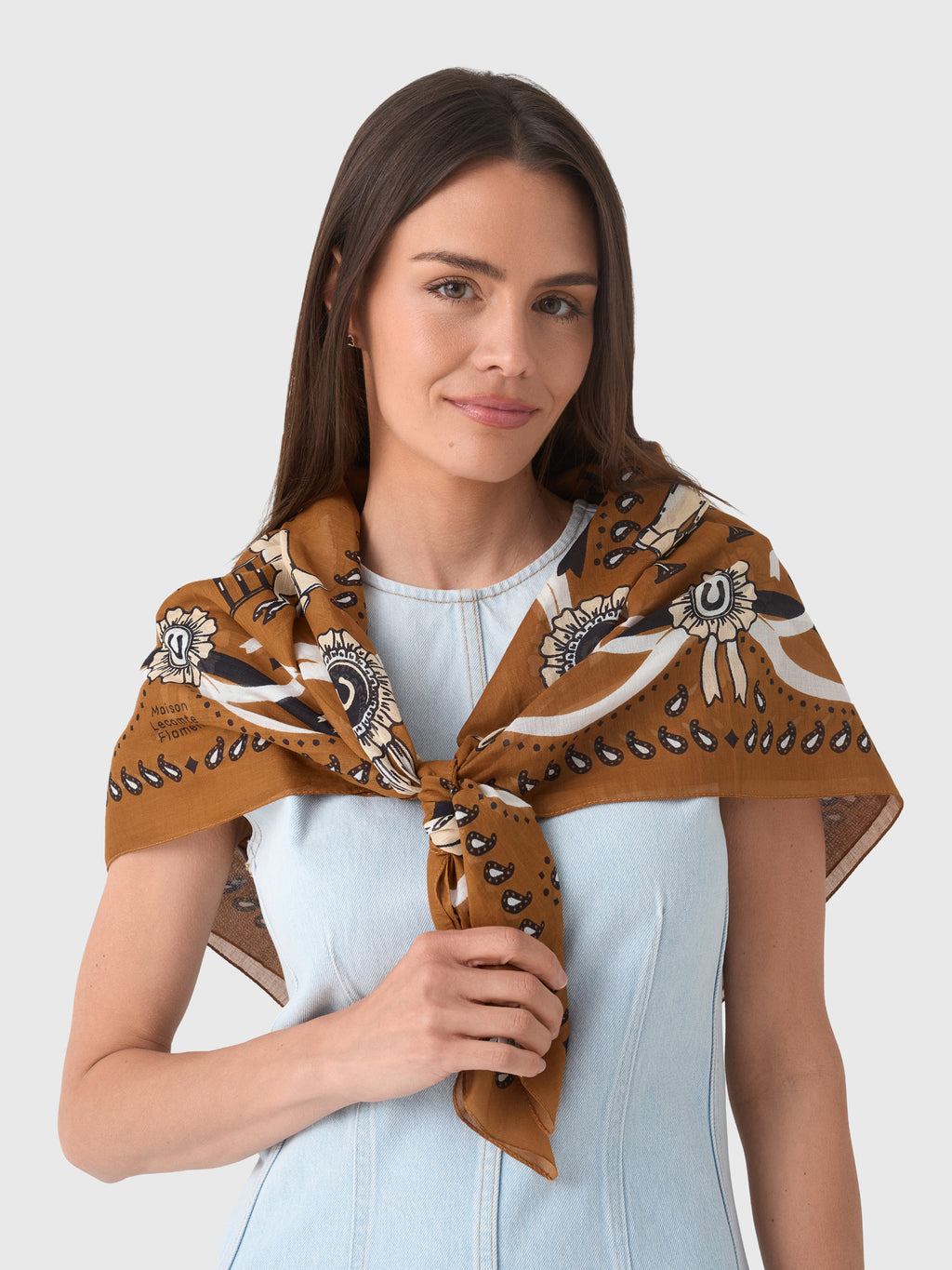 Maison Lecomte Flament Jumping Cotton Scarf - Saint Bernard