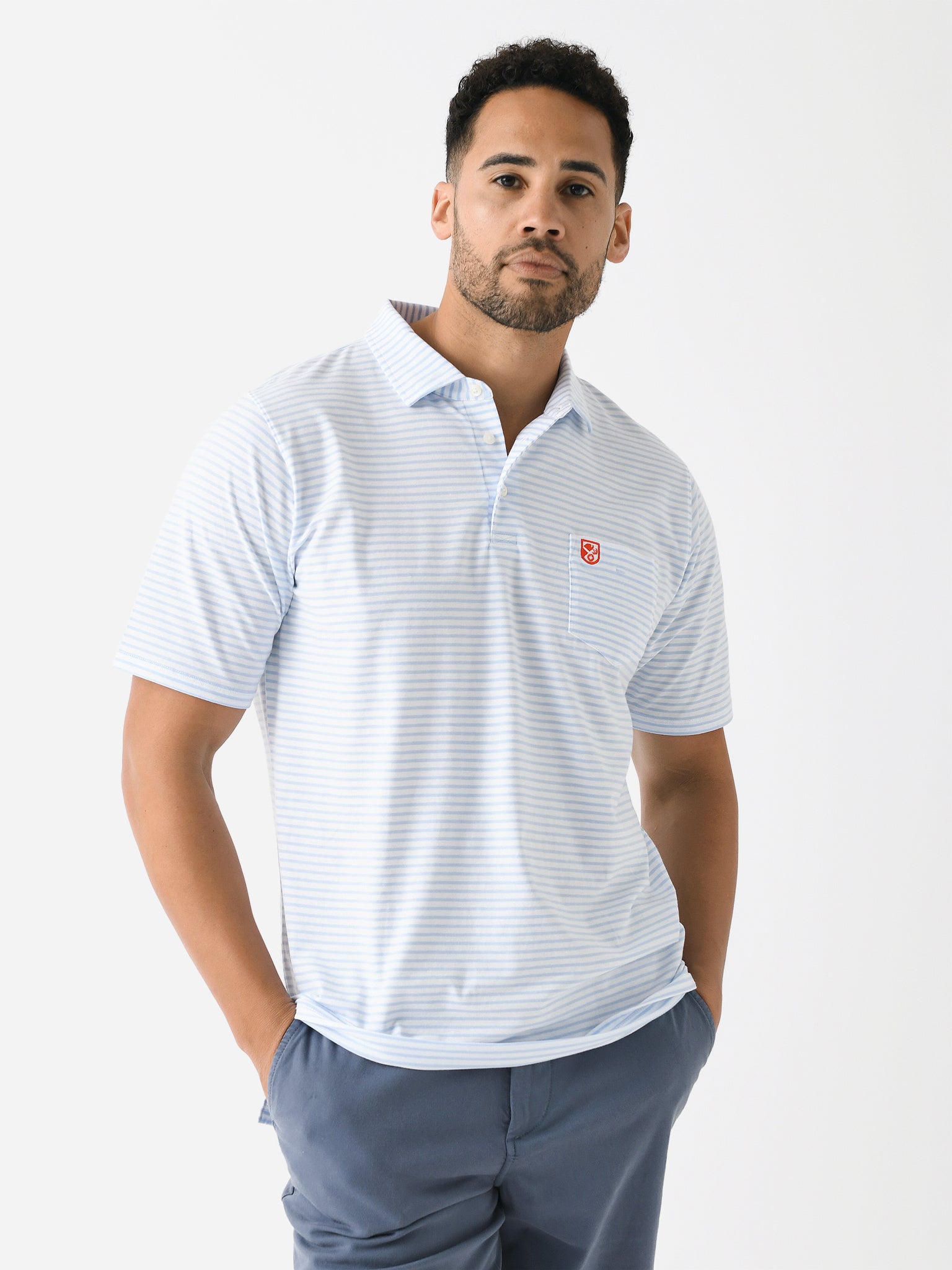 B.Draddy Men's SB Embroidery Tommy Polo - Saint Bernard