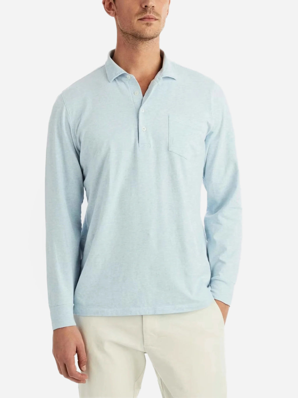 B.Draddy Men's Jack Long Sleeve Polo - Saint Bernard