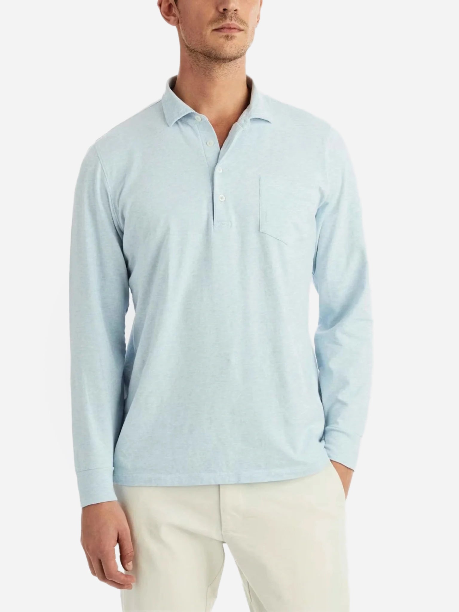 B.Draddy Men's Jack Long Sleeve Polo - Saint Bernard