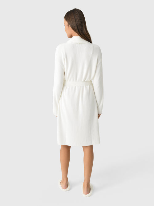 Barefoot Dreams Women's CozyChic Ultra Lite Contrast Scallop Ribbed Robe